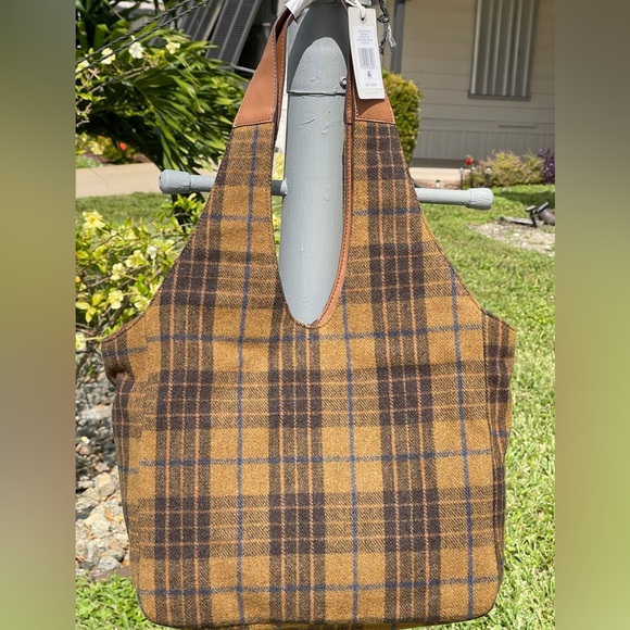 LUCKY BRAND Rhyn Plaid Tote Bag In Topanga Tan Plaid - Picture 8 of 12